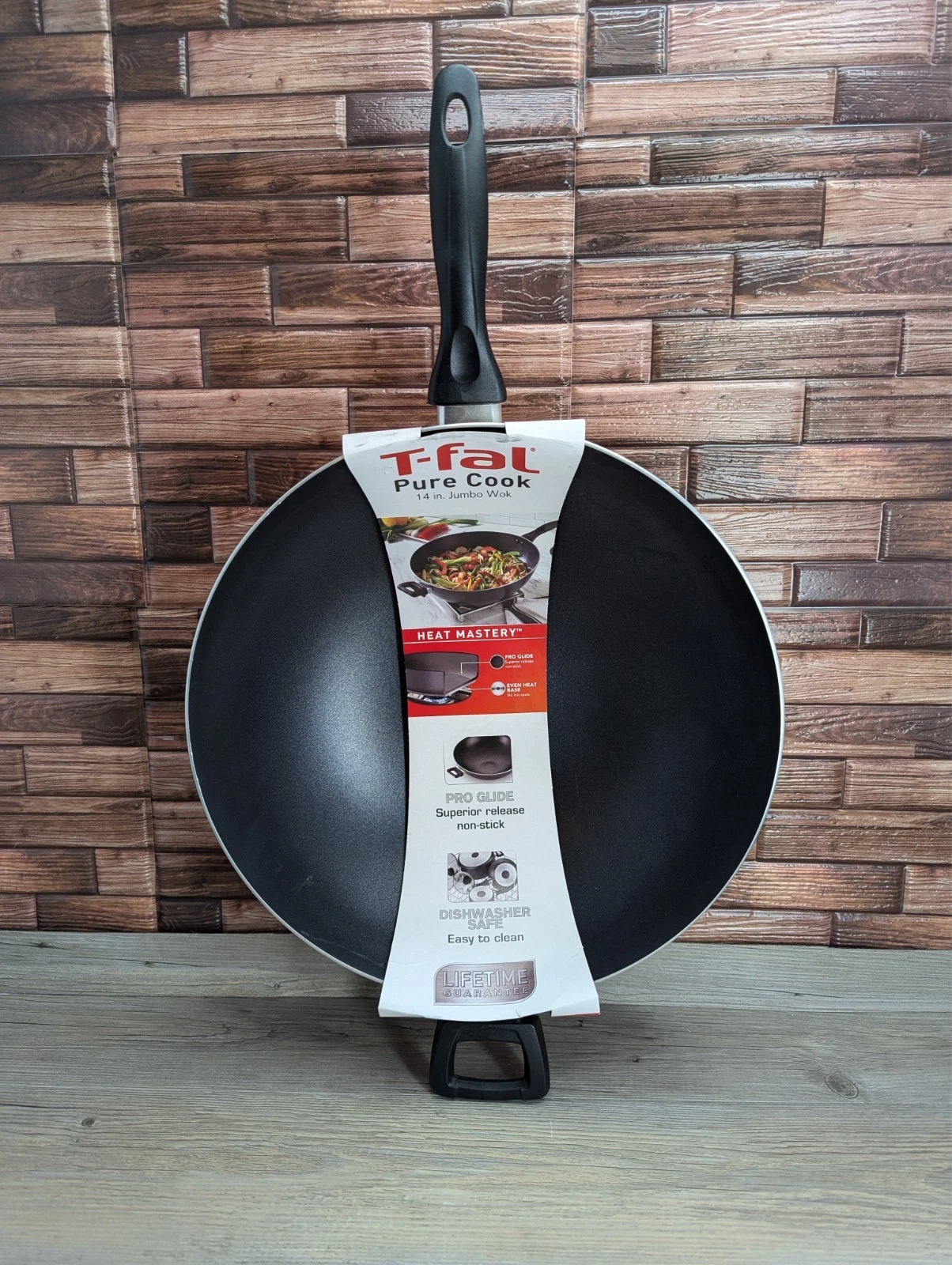 T-Fal Pure Cook 14 In Jumbo Nonstick Wok Dishwasher Safe Lifetime Guarantee