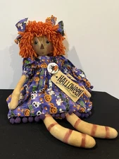 Primitive Folk Art Halloween Doll - 18 Inches