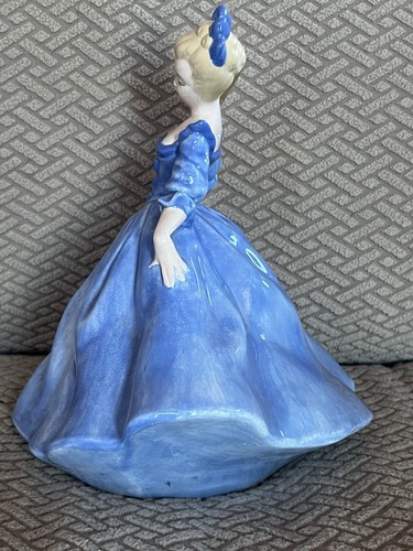 Vintage Ceramic Figure Ballroom Lady With Fan - Picture 2 of 4