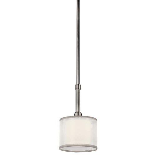 KICHLER Lacey 1-Light Antique Pewter Transitional Kitchen Mini Pendant Light - Picture 1 of 3