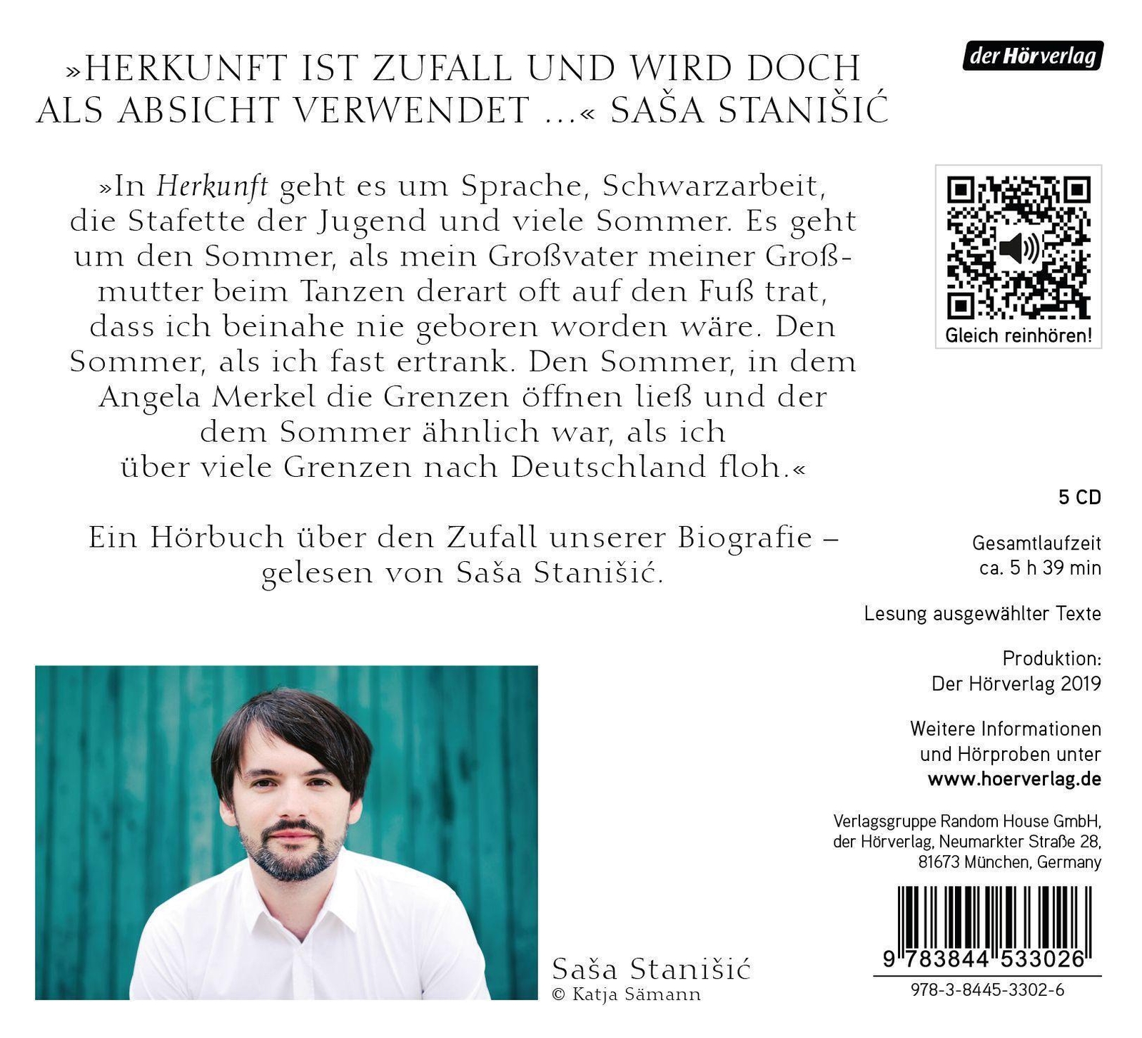 Thumbnail - Sasa Stanisic | Herkunft | Audio-cd | Deutsch (2019) | 5 Audio-cds