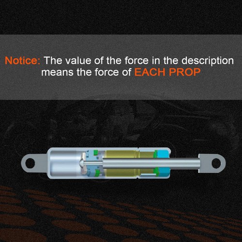 QTY2 REAR TRUNK DOOR HATCH LIFT SUPPORTS SHOCKS FOR TOYOTA SEQUOIA 2001-2007 - Picture 7 of 7