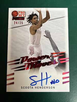 Scoot Henderson - 2022 Leaf Pro Set Power Moves / 25 Rookie Auto   