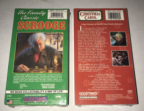 'Scrooge The Family Classic + American Christmas Carol' SEALED NEW x2 TAPE LOT - Picture 2 of 6
