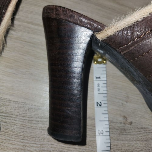 Zuecos APEPAZZA Marrón Tachonado Tacón Mula Hebilla Western Rodeo Talla 8 - Imagen 14 de 14