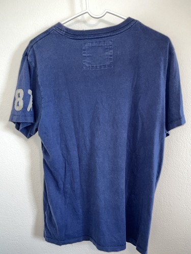 Camiseta Aeropostale Hombre Grande 87 Azul Marino Envejecido Grunge Algodón - Imagen 5 de 7
