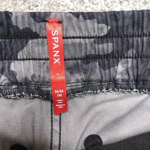 Spanx Pants Womens Medium Camo Jogger Camouflage Cargo Stretch Twill Blackwash - Picture 7 of 12