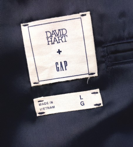 David Hart x GAP 42R Brown Specked Tweed Sport Coat Roped Shoulder Wool & Silk - Picture 6 of 8