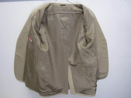 vtg 1970's Levi's Blazer Sport Coat western yoke khaki cotton two button sz 44L - Picture 7 of 7