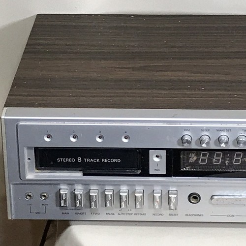 VTG Montgomery Ward Airline Stereo AM FM Receiver 8 Track Player Model GEN 6247A - Picture 2 of 10