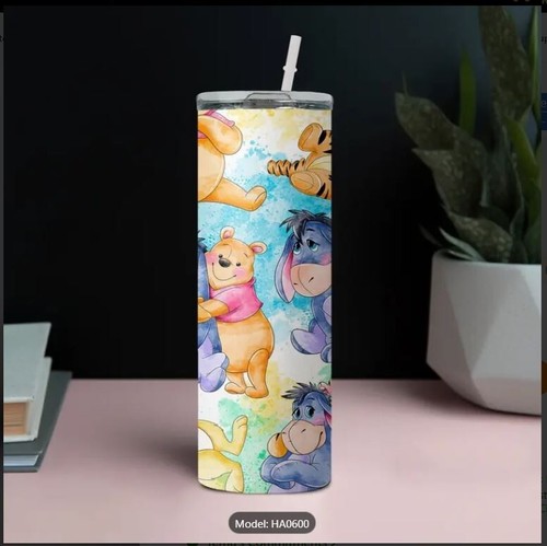 20oz Stainless Steel Insulated Water Bottle with Straw — Winnie the Pooh, Tigger - Picture 4 of 4