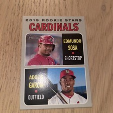 2019 ADOLIS GARCIA/ Edmundo Sosa Topps Heritage Rookie RC #286 Texas Rangers