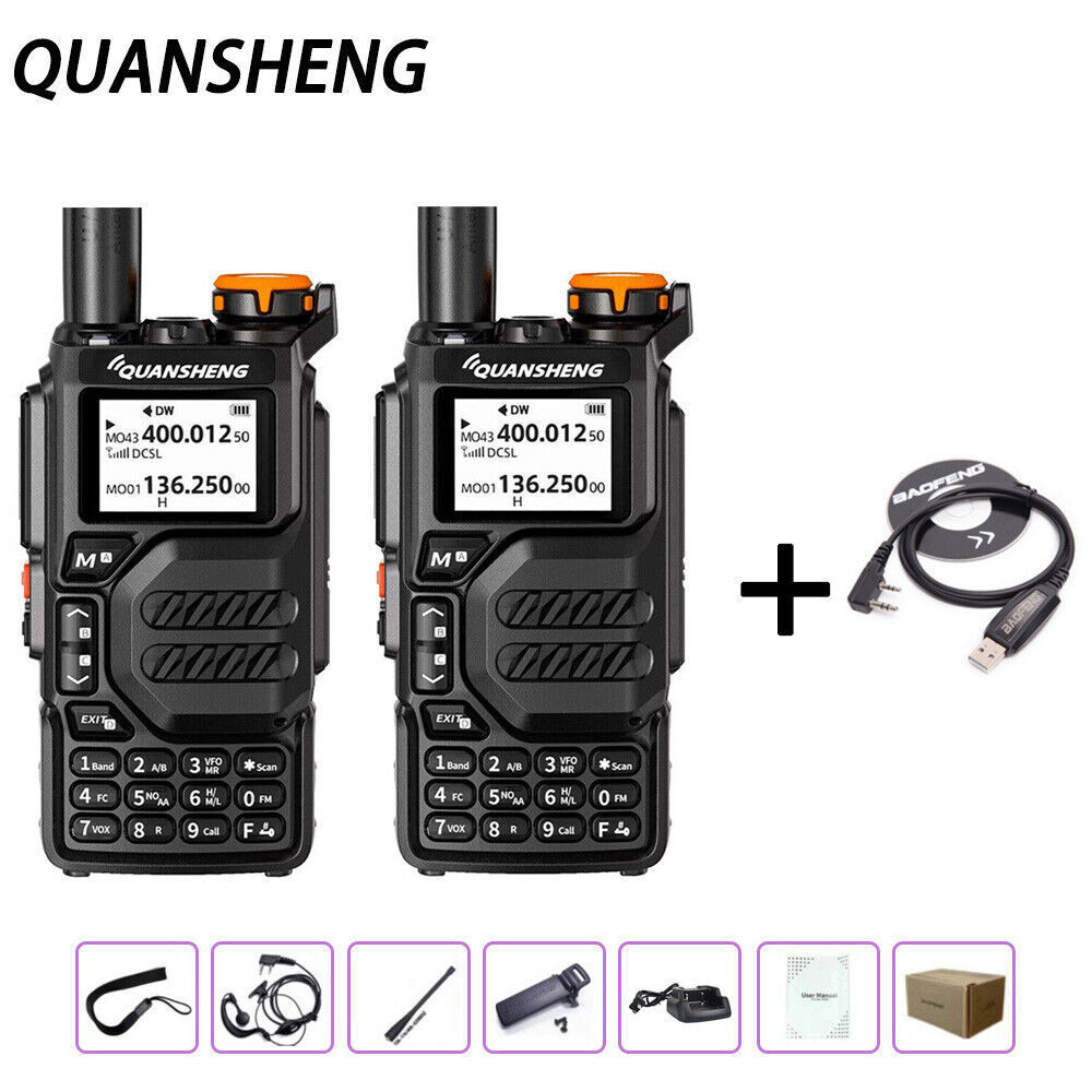 QUANSHENG UV K5 5W W WALKIE TALKIE CRITTOGRAFIA DTMF RIPETITORE USB C HAM RADIO 5KM 128CH - Foto 39 di 42