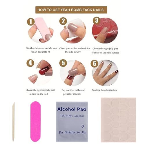 24PCS Spring Summer Medium Press on Nails Cute Flowers Almond Fake flower-3 - Imagen 4 de 7