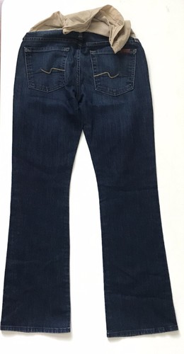 Size 27 7 For All Mankind Dark Wash Maternity Jeans - Picture 6 of 8