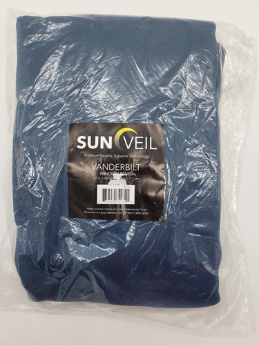 SunVeil Vanderbilt Extra-Wide Blackout Curtain YarnLock Technology Navy 52x84" - Picture 2 of 7