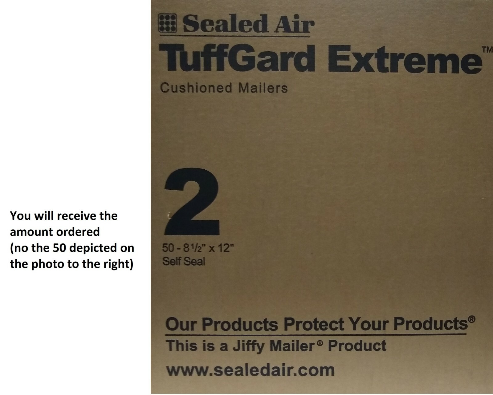 Jiffy TuffGard EXTREME Bubble Cushioned Poly Mailers 2 8.5"x12" black