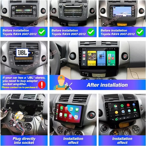 Android 13 Car Stereo For 2006-2012 Toyota RAV4 Apple Carplay 4+64GB Radio GPS - Picture 4 of 12