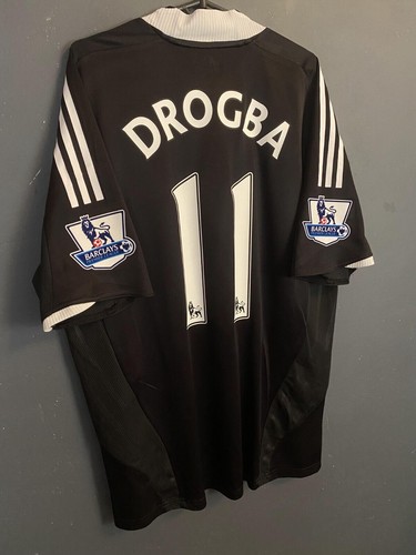MATCH WORN DROGBA MENS FC CHELSEA 2008/2009 FOOTBALL SOCCER SHIRT JERSEY SIZE XL - Picture 2 of 12