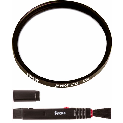 Tiffen 58mm UV Protector Lens Filter w/ Focus Lens Cleaning Brush - Picture 1 of 3