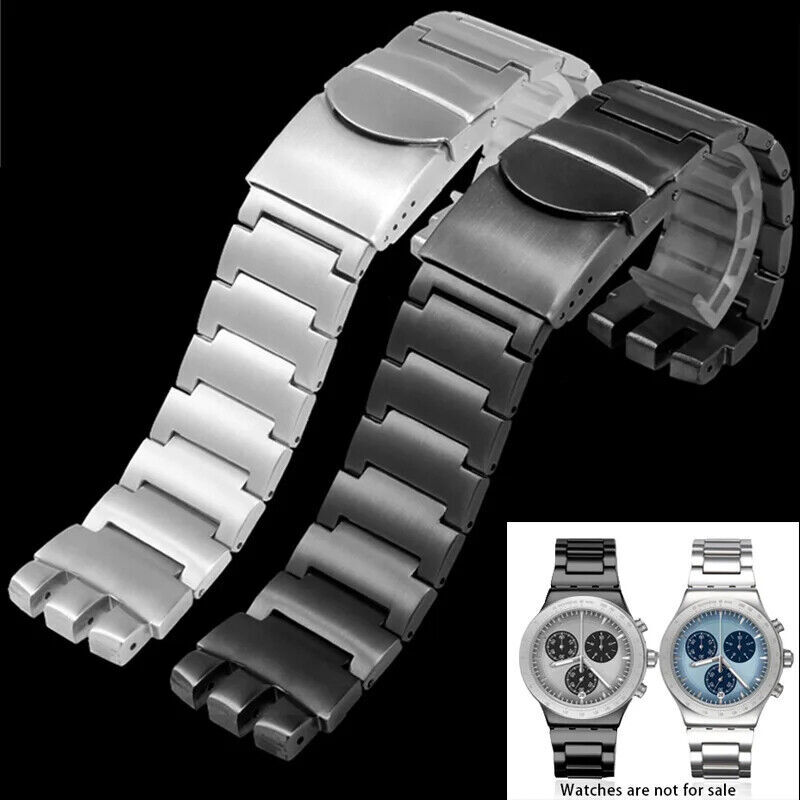 サマーセール ミニグランド バンドル Stainless 23mm Steel YGS YAS YCS Swatch For Strap Band Watch リストバンド型アクセサリ