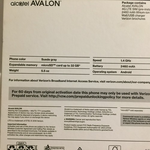 NEW Verizon Prepaid Alcatel AVALON U50 (16GB) - Black - Picture 6 of 6