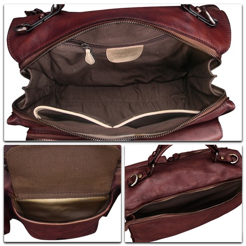 Genuine Leather Purse and Handbag Women Satchel Classical Crossbody Shoulder Bag - Picture 11 of 16