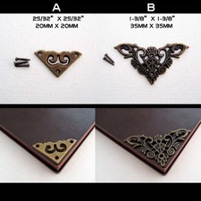 12x Jewelry Box Gift Wine Book Scrapbook Album Corner Decorative Protector Cover