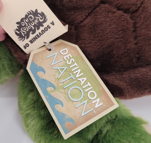 Peluche de tortuga marina de peluche de 13" animal oceánico de peluche suave Aurora World Destination Nation - Imagen 5 de 14