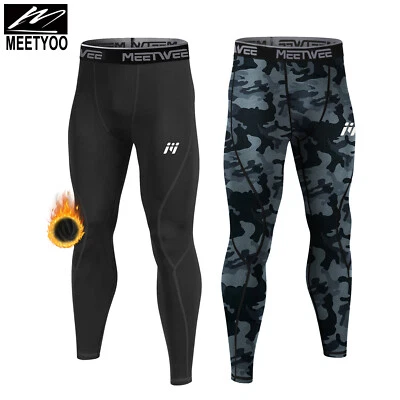 MEETYOO 2Er Pack Herren Thermounterwäsche Lange Unterhosen Warme Unterwäsche Ski