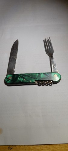 Vintage Soviet Bakelite Catalin knife fork P. Denev Travel small knife - Picture 4 of 5