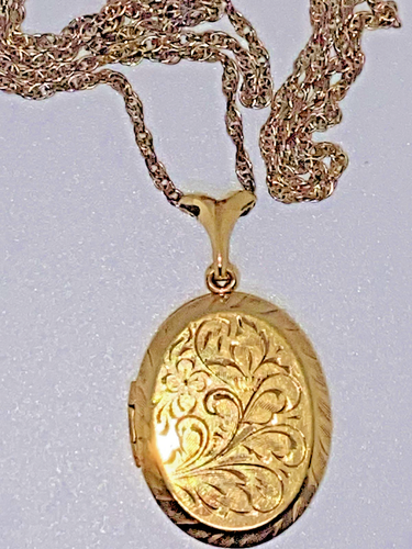 Vintage viktorianisches "BAB" Roll Medaillon 1/20 12k Gelbgold gefüllt Halskette Kette - Bild 11 von 23