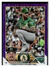 2023 Topps #542 Adam Oller Purple Foilboard Oakland Athletics