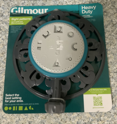  Gilmour 859563-1004 Circular Sprinkler-Heavy Duty, 8-Pattern, Grey