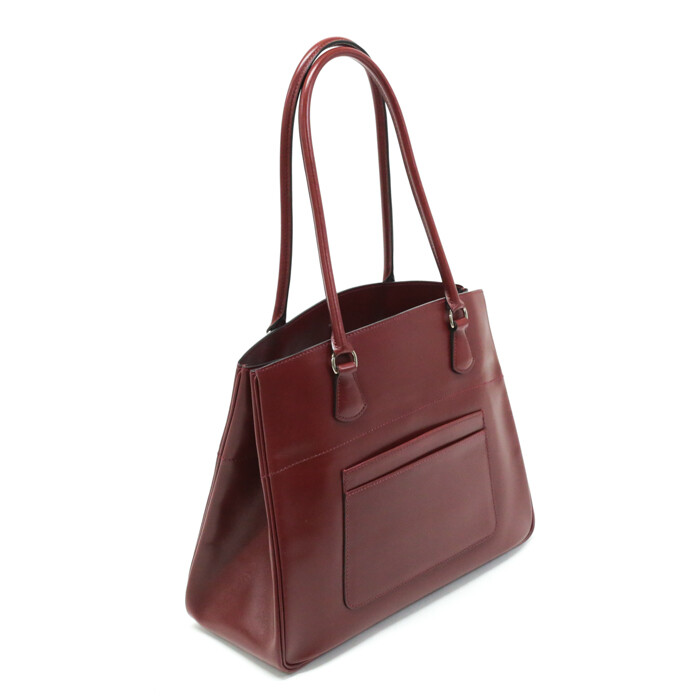 Hermes La Tote Bag Box Calf Leather E Engraved Rouge Ash H24cm x