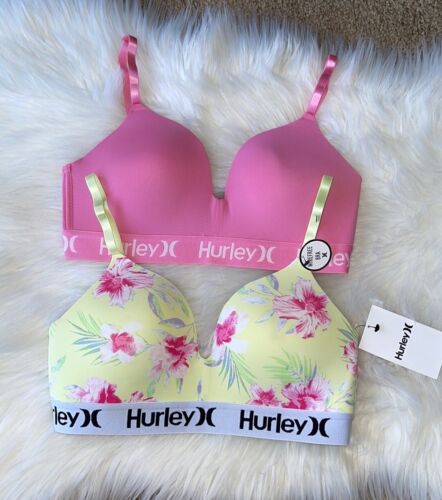 Hurley 2 Pack Wirefree No wire Push up Light Padded Bra . NWT - Picture 85 of 92