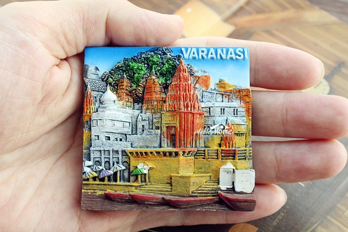 Indien Varanasi Tourist Reise Souvenir 3D Harz Kühlschrank Magnet Handwerk GESCHENKIDEE - Bild 6 von 6