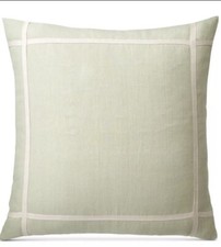 Ralph Lauren Lakeview Linen European Pillow Sham $115 NWT Light Green Cream Euro