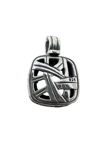 David Yurman Albion Moonstone Diamond Pendant Necklace Sterling Silver - Picture 6 of 8