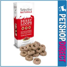 Selective Naturals Berry Loops Guinea Pig Treat Timothy Hay and Cranberry 80g