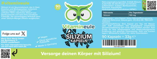 Silizium Kapseln - 100 mg natürliches Silizium aus Bambusextrakt - Vitamineule - Bild 4 von 5