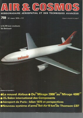 AIR & COSMOS Nr. 759 Robinson R22 / von Mirage 2000 bis Mirage 4000 / Airbus A310
