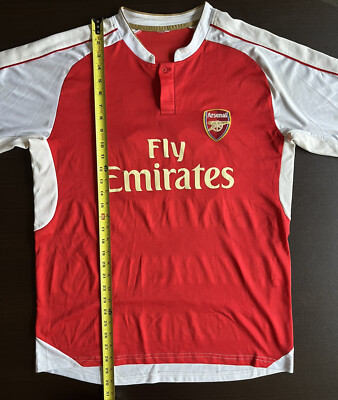 Arsenal FC Fly Emirates Soccer Jersey Unisex Red & White No