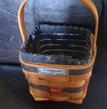 Longaberger RARE 1993 Inaugural Basket combo MINT FREE SHIPPING!