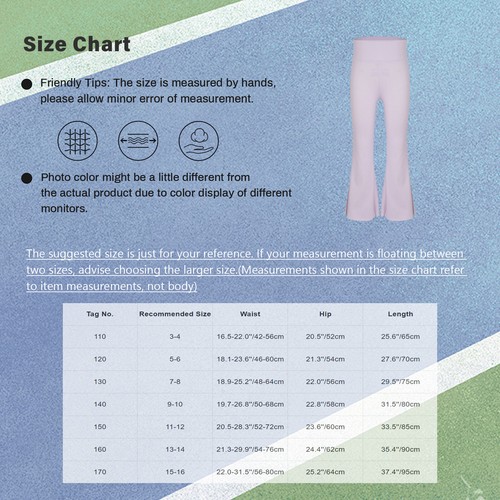 Girls Pants Dance Trousers Exercise Leggings Jogging Activewear High Waist Yoga - Picture 5 of 48