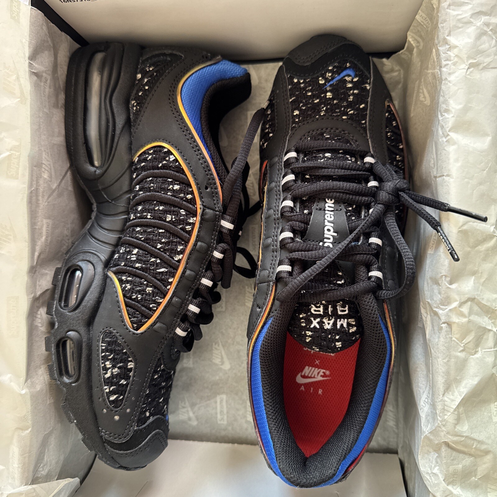 Size 8 - Nike Supreme x Air Max Tailwind 4 Black Cobalt
