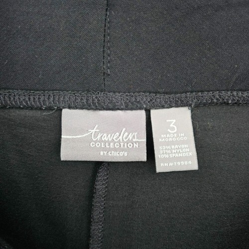 Pantalón Chicos Travelers Pull On 3 XL 16 Negro Pierna Recta Trabajo Oficina Cómodo - Imagen 2 de 8