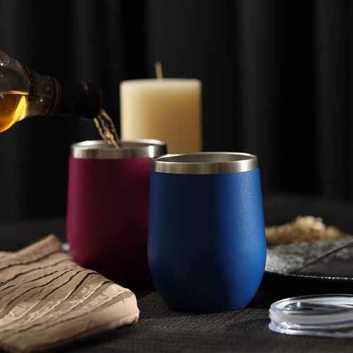 Stainless Steel Wine Tumbler Bulk with Lid, Personalized Insulated Tumblers Set, - Picture 6 of 12