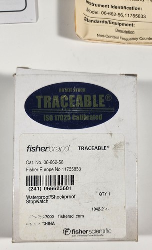 FISHER BRAND TRACEABLE WATERPROOF SHOCKPROOF STOPWATCH 06-662-56 - Picture 10 of 16