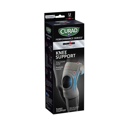 CURAD Performance Series IRONMAN Knee Support with Side Stabilizers, Adjustable, - Picture 7 of 8